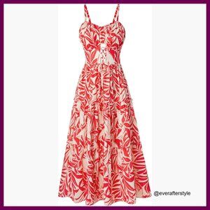 Polyester Blend Summer Maxi Dress with Pockets, Spaghetti Strap, Boho